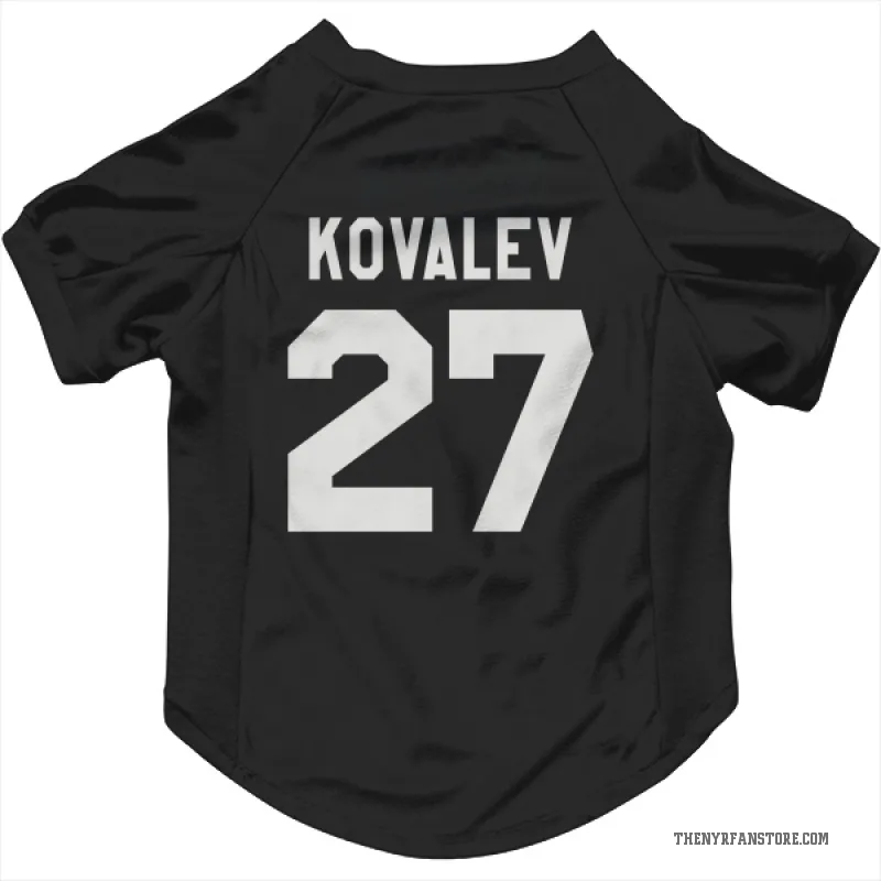 Alex Kovalev  Black New York Rangers  Cat & Dog Pet Jersey