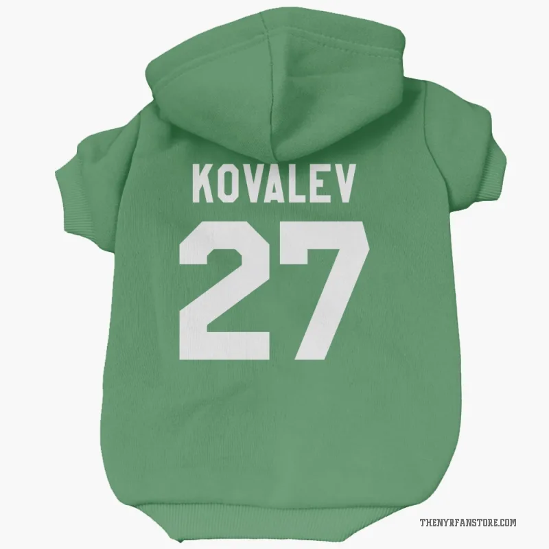 Alex Kovalev  Green New York Rangers  Cat & Dog Pet Hoodie
