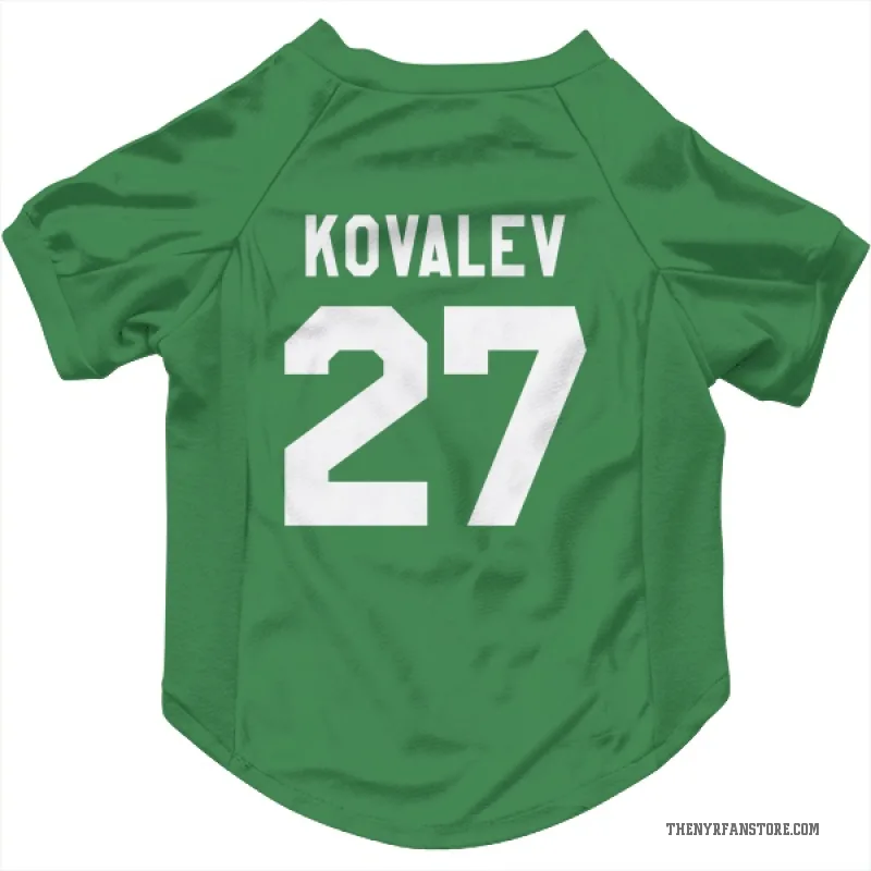 Alex Kovalev  Green New York Rangers  Cat & Dog Pet Jersey