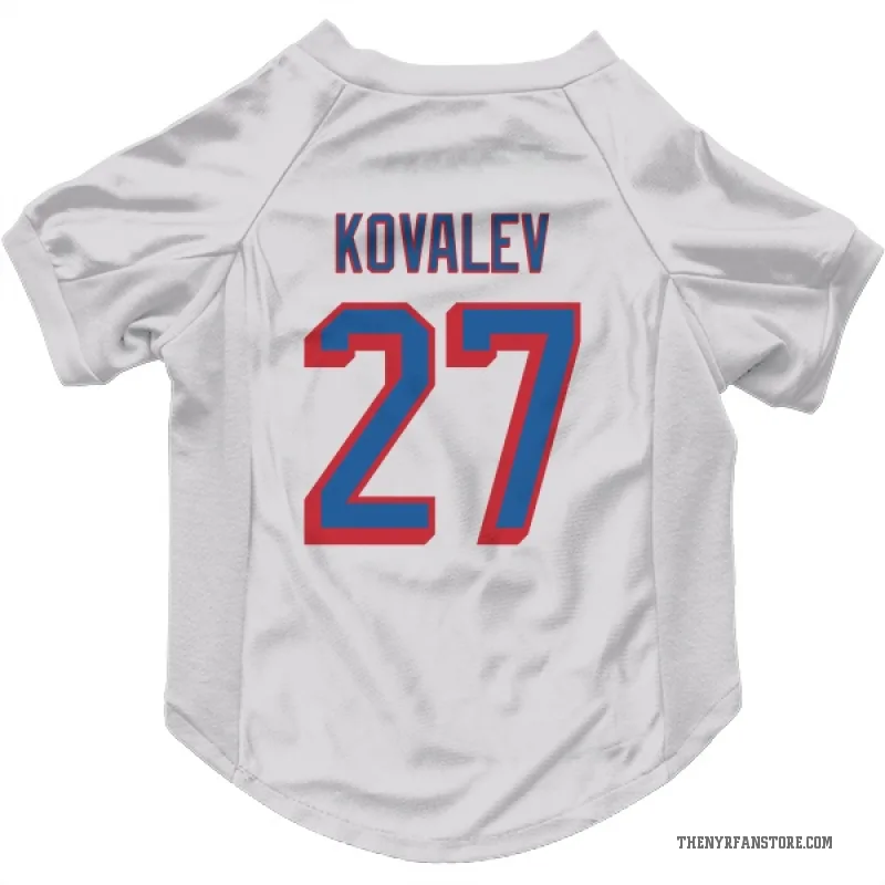 Alex Kovalev  White New York Rangers  Cat & Dog Pet Jersey