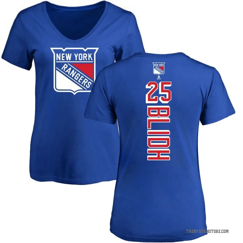 Anton Blidh Women's Blue New York Rangers Backer T-Shirt -