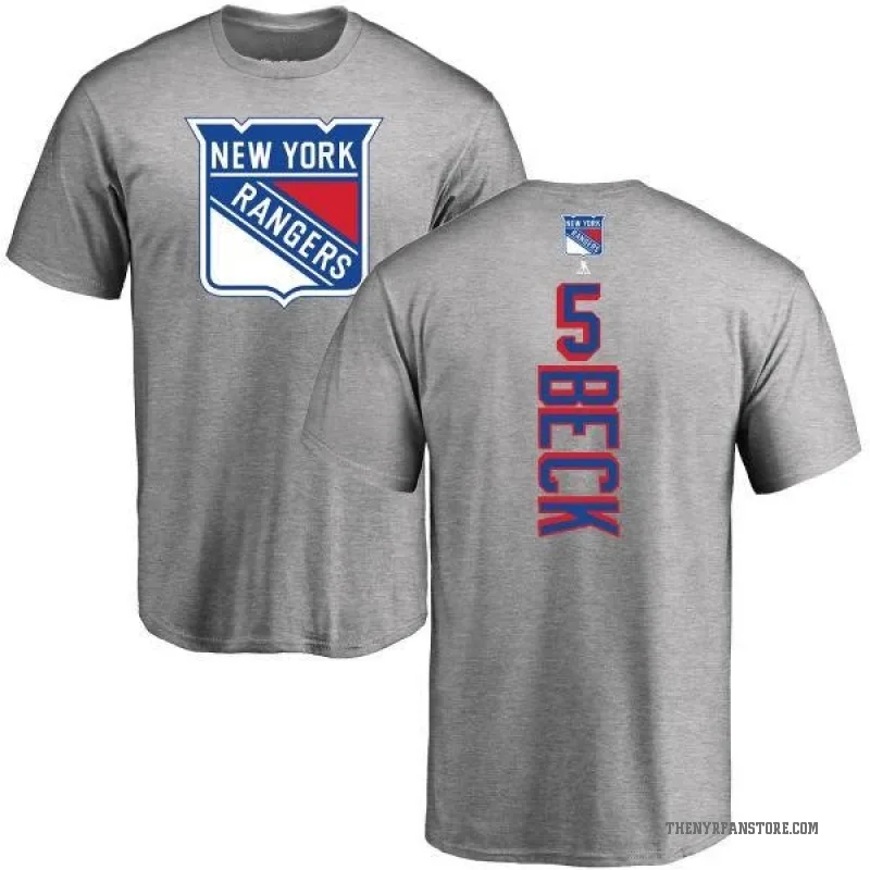 Barry Beck Youth Ash New York Rangers Backer T-Shirt -