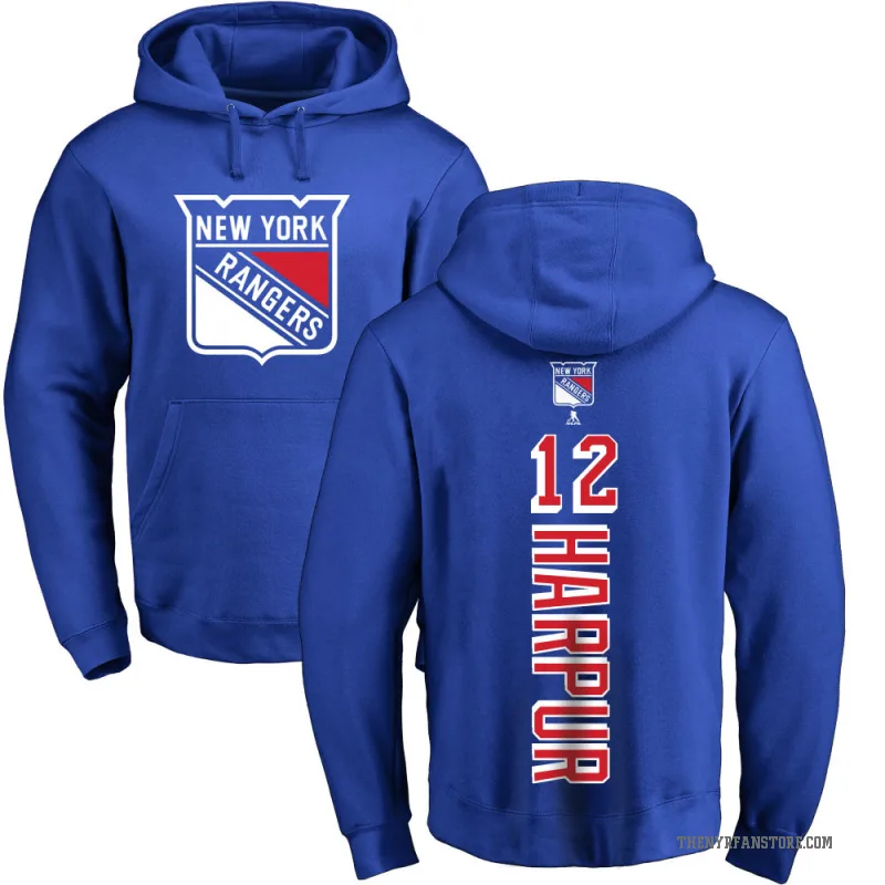 Ben Harpur Men's Royal New York Rangers Branded Backer Pullover Hoodie