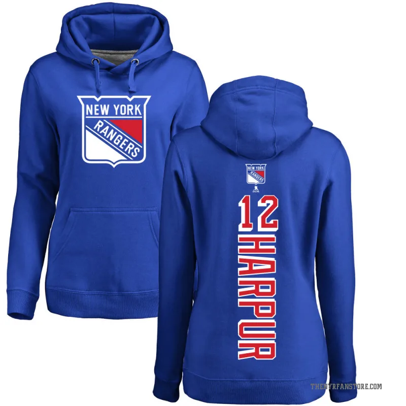 Ben Harpur Women's Blue New York Rangers Branded Backer Pullover Hoodie