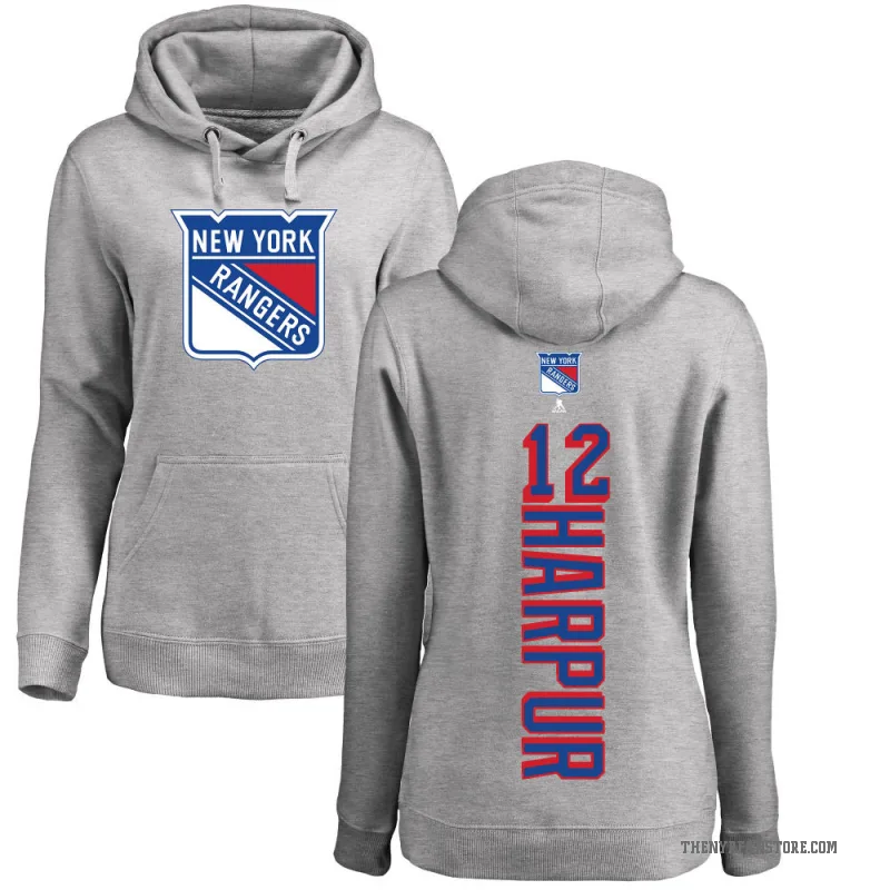 Ben Harpur Women's New York Rangers Branded Ash Backer Pullover Hoodie
