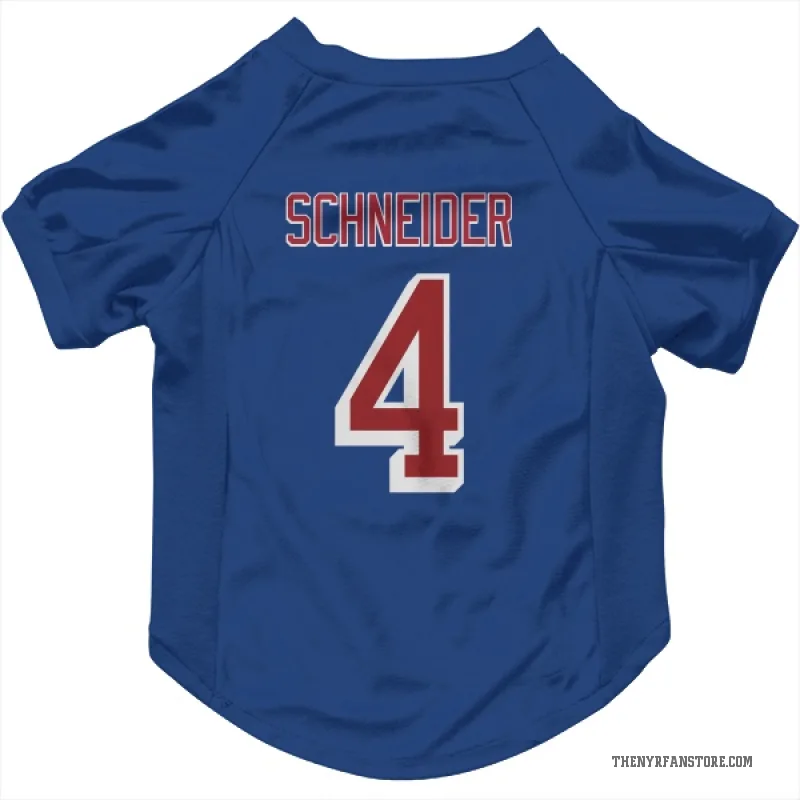 Braden Schneider  Blue New York Rangers  Cat & Dog Pet Jersey