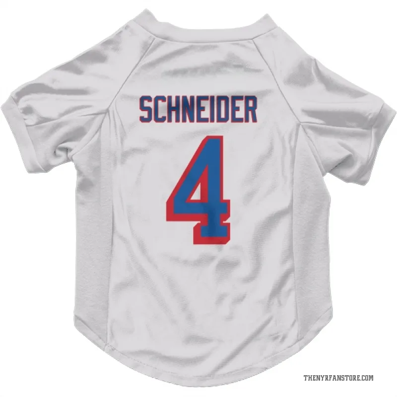 Braden Schneider  White New York Rangers  Cat & Dog Pet Jersey