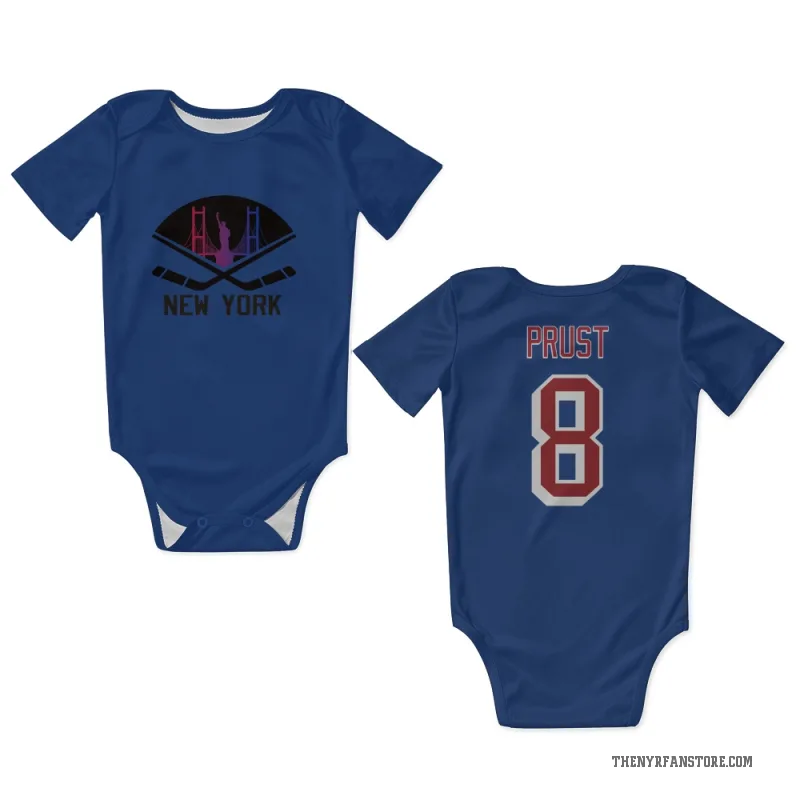Brandon Prust  Blue New York Rangers  Newborn & Infant Bodysuit