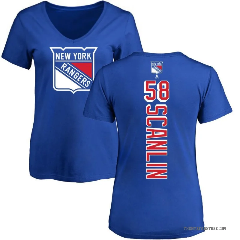 Brandon Scanlin Women's Blue New York Rangers Backer T-Shirt -