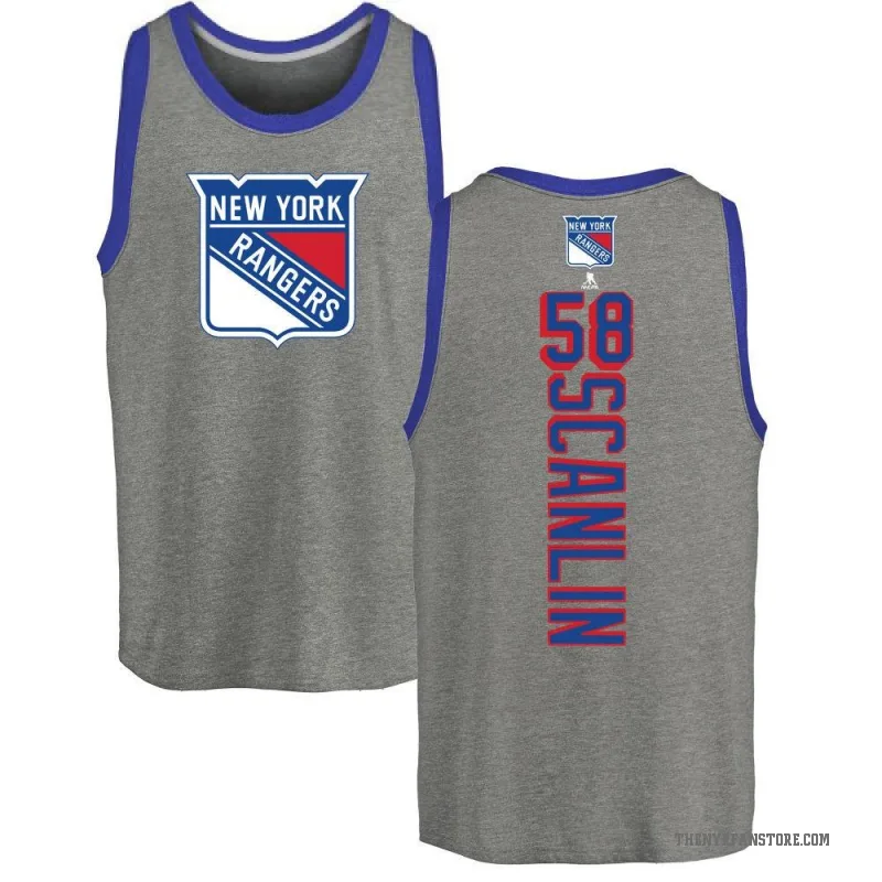 Brandon Scanlin Youth Ash New York Rangers Backer Tank Top -