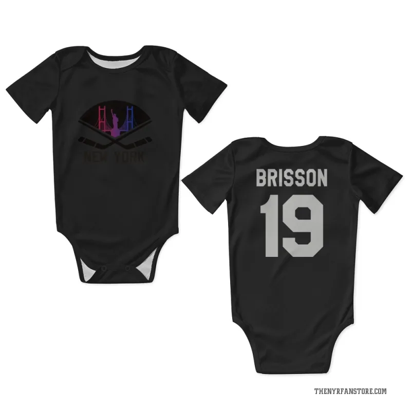 Brendan Brisson  Black New York Rangers  Newborn & Infant Bodysuit
