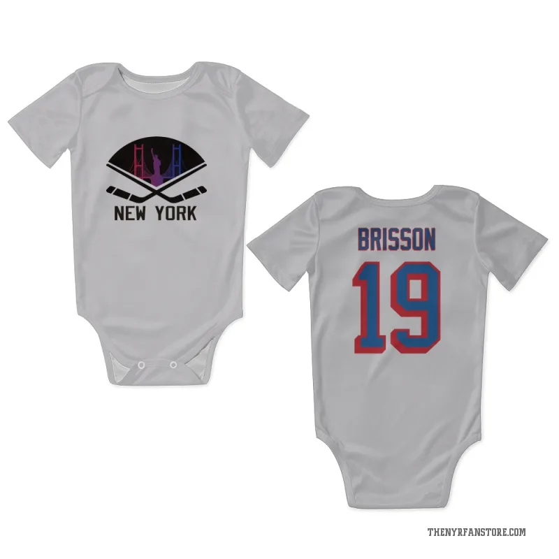 Brendan Brisson  White New York Rangers  Newborn & Infant Bodysuit