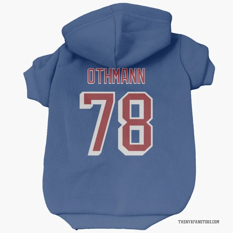 Brennan Othmann  Blue New York Rangers  Cat & Dog Pet Hoodie