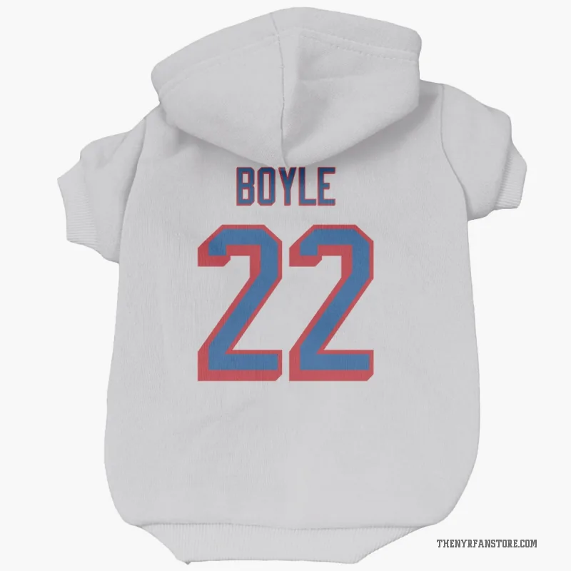 Dan Boyle  White New York Rangers  Cat & Dog Pet Hoodie