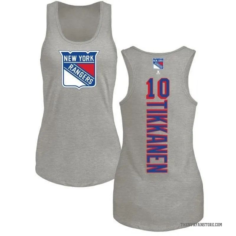 Esa Tikkanen Women's Ash New York Rangers Backer Tank Top -