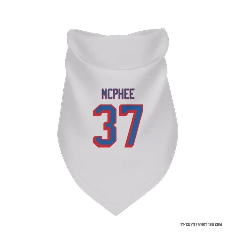 George Mcphee  White New York Rangers  Cat & Dog Pet Bandana