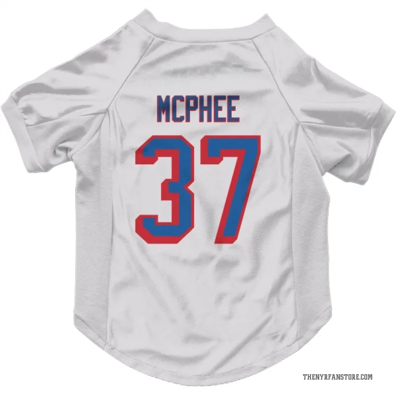 George Mcphee  White New York Rangers  Cat & Dog Pet Jersey