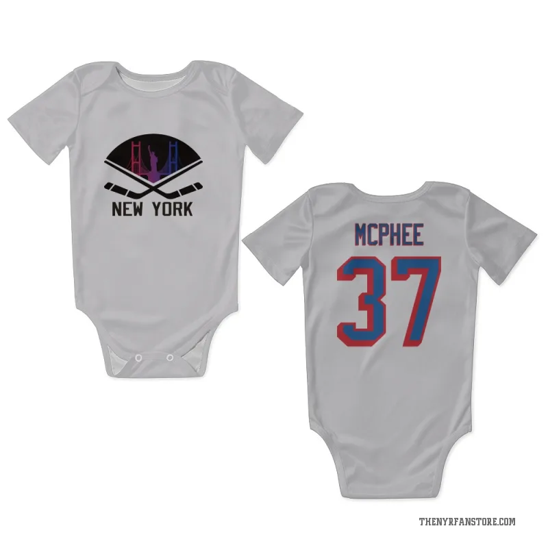 George Mcphee  White New York Rangers  Newborn & Infant Bodysuit