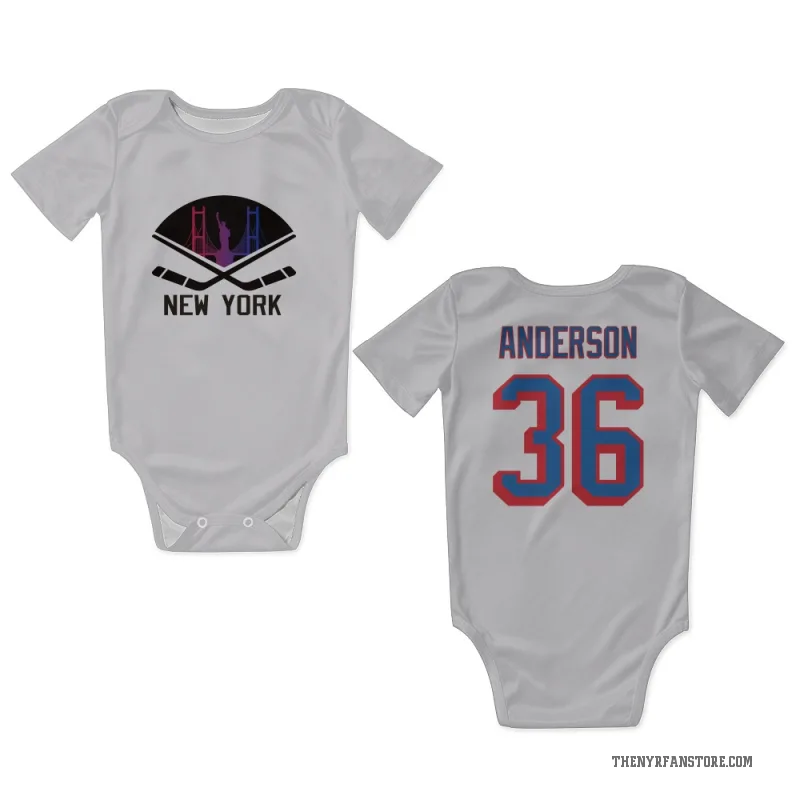 Glenn Anderson  White New York Rangers  Newborn & Infant Bodysuit