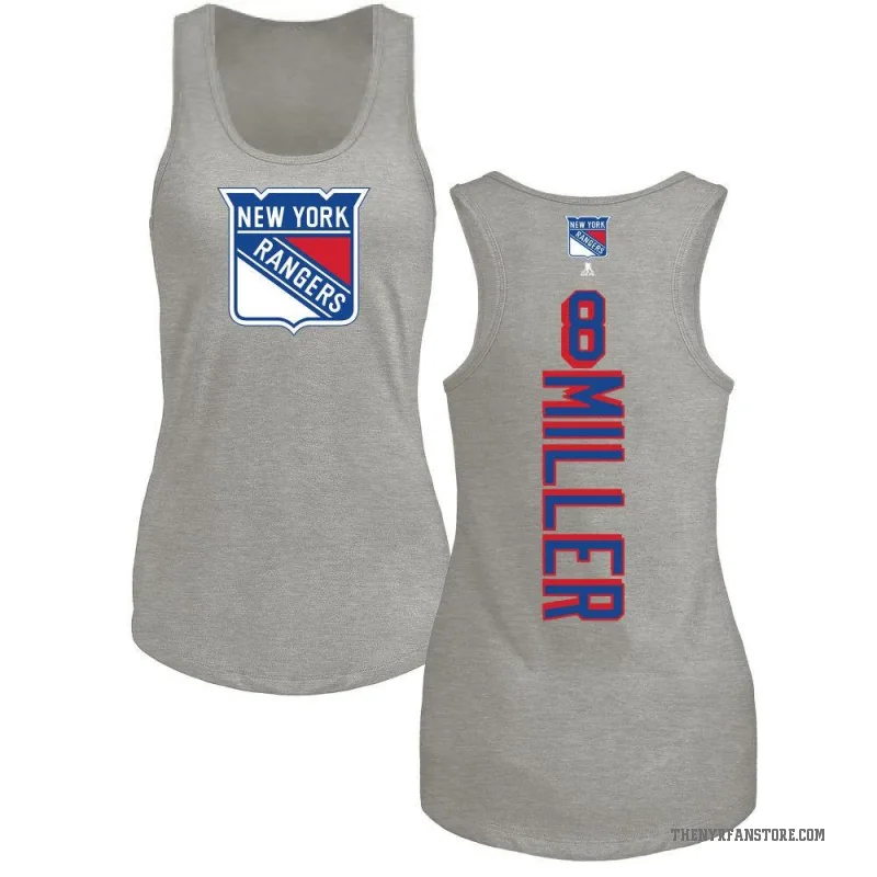 J.T. Miller Women's Ash New York Rangers Backer Tank Top -