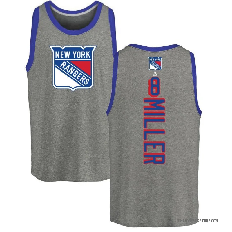 J.T. Miller Youth Ash New York Rangers Backer Tank Top -