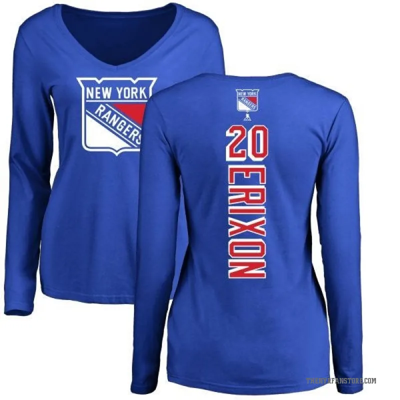 Jan Erixon Women's Royal New York Rangers Backer Long Sleeve T-Shirt -