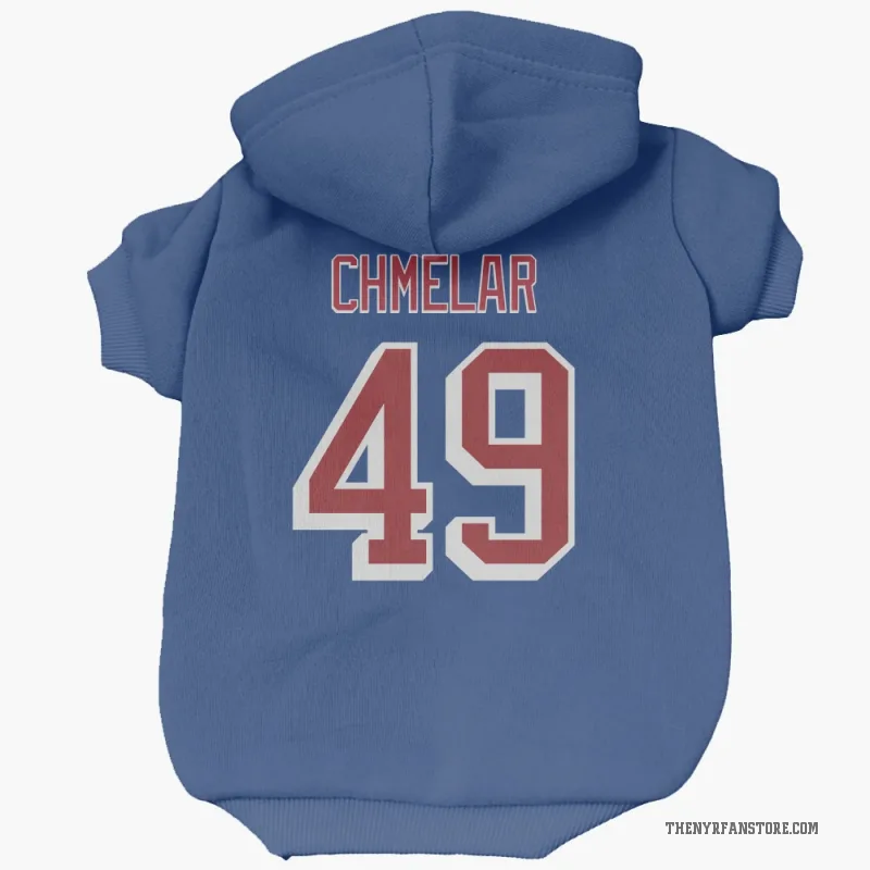Jaroslav Chmelar  Blue New York Rangers  Cat & Dog Pet Hoodie