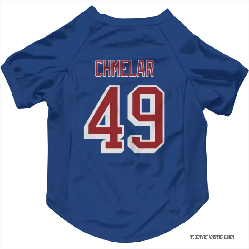 Jaroslav Chmelar  Blue New York Rangers  Cat & Dog Pet Jersey