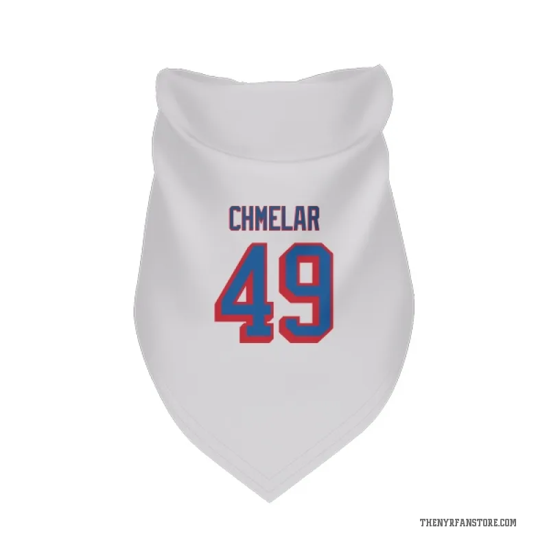 Jaroslav Chmelar  White New York Rangers  Cat & Dog Pet Bandana