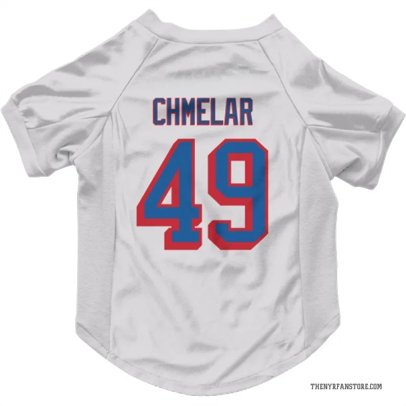 Jaroslav Chmelar  White New York Rangers  Cat & Dog Pet Jersey