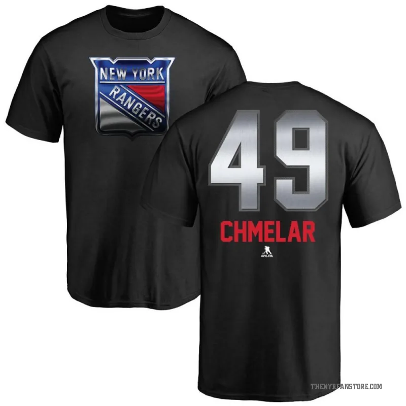 Jaroslav Chmelar Youth Black New York Rangers Midnight Mascot T-Shirt