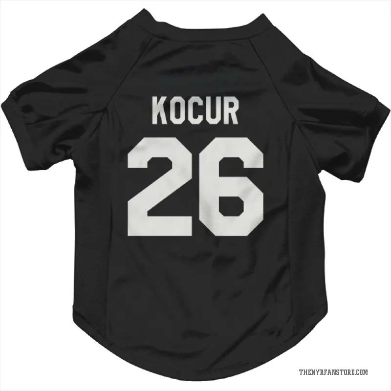 Joe Kocur  Black New York Rangers  Cat & Dog Pet Jersey