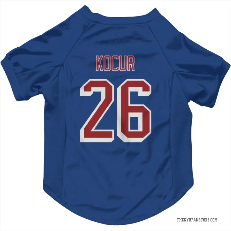 Joe Kocur  Blue New York Rangers  Cat & Dog Pet Jersey