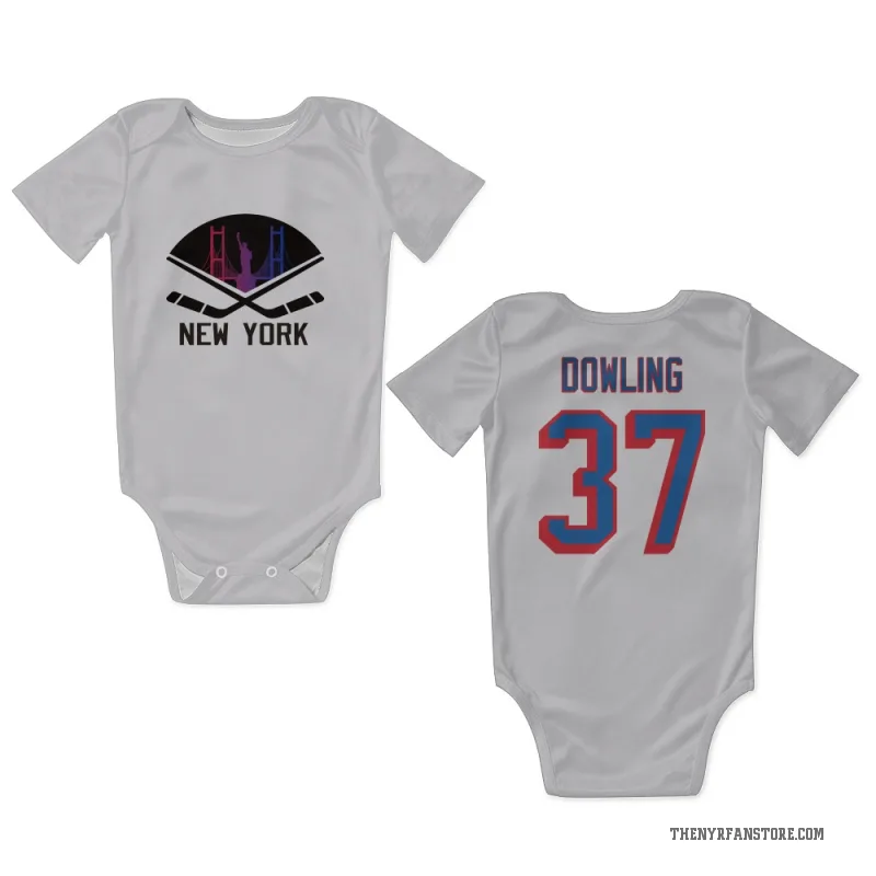 Justin Dowling  White New York Rangers  Newborn & Infant Bodysuit