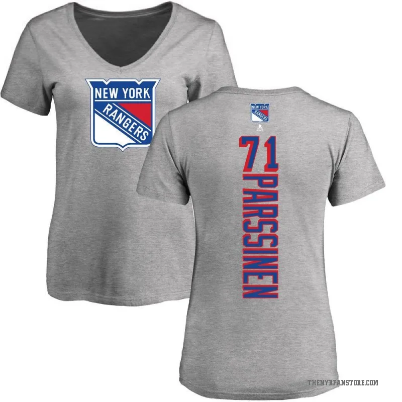 Juuso Parssinen Women's Ash New York Rangers Backer T-Shirt -