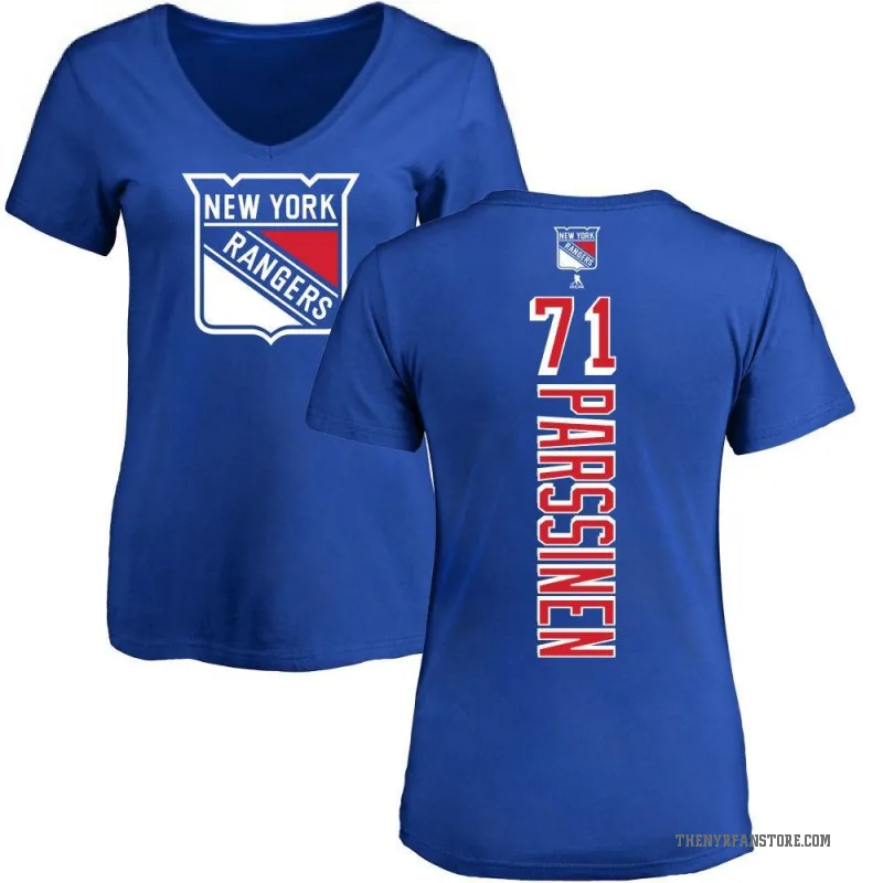 Juuso Parssinen Women's Blue New York Rangers Backer T-Shirt -