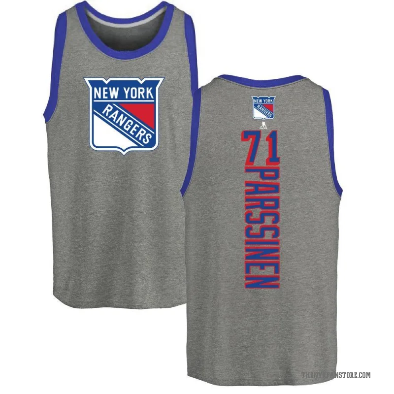 Juuso Parssinen Youth Ash New York Rangers Backer Tank Top -