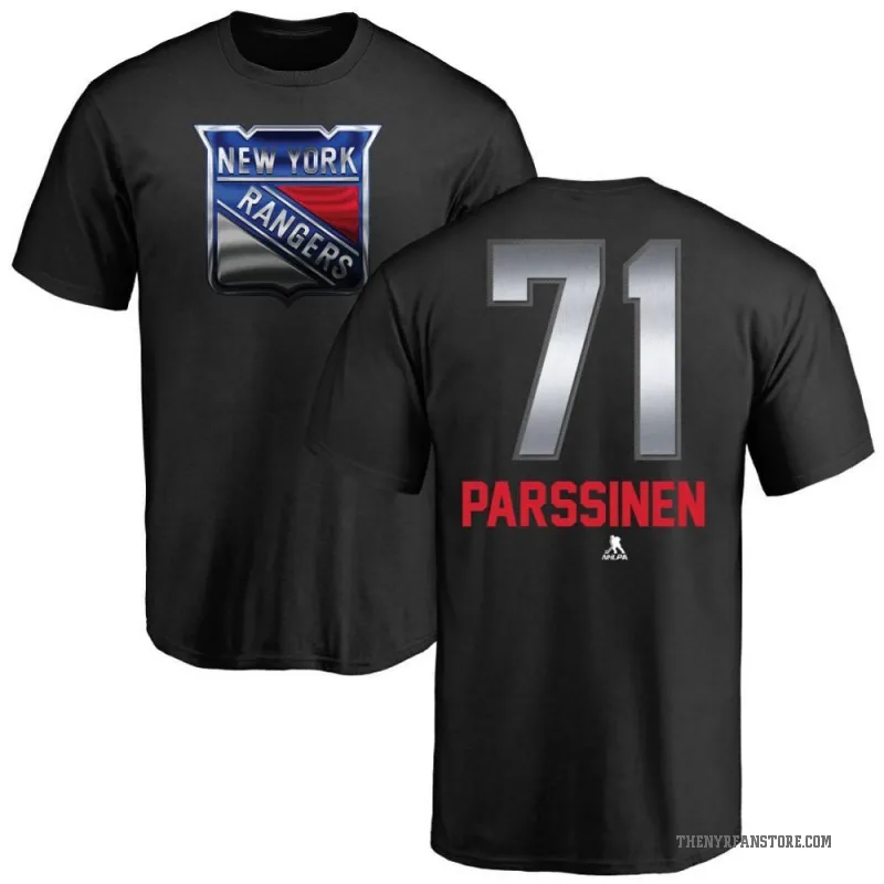 Juuso Parssinen Youth Black New York Rangers Midnight Mascot T-Shirt