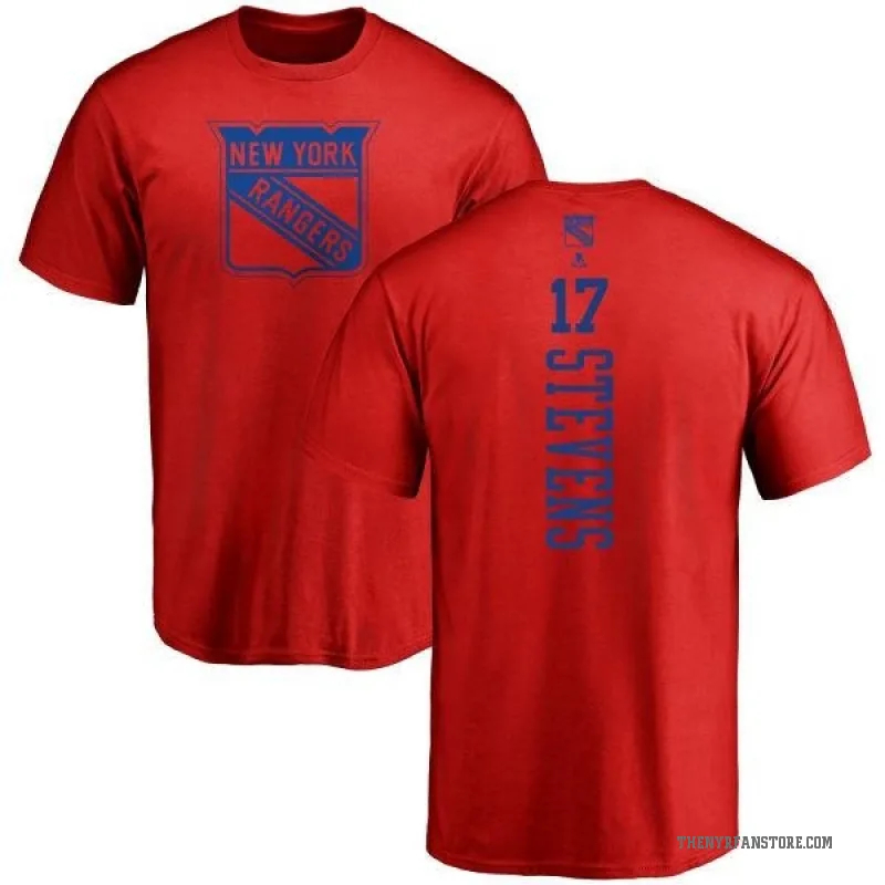 Kevin Stevens Men's Red New York Rangers One Color Backer T-Shirt -