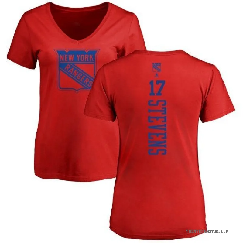 Kevin Stevens Women's Red New York Rangers One Color Backer T-Shirt -