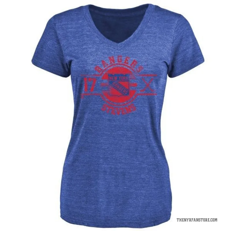 Kevin Stevens Women's Royal New York Rangers Insignia T-Shirt -