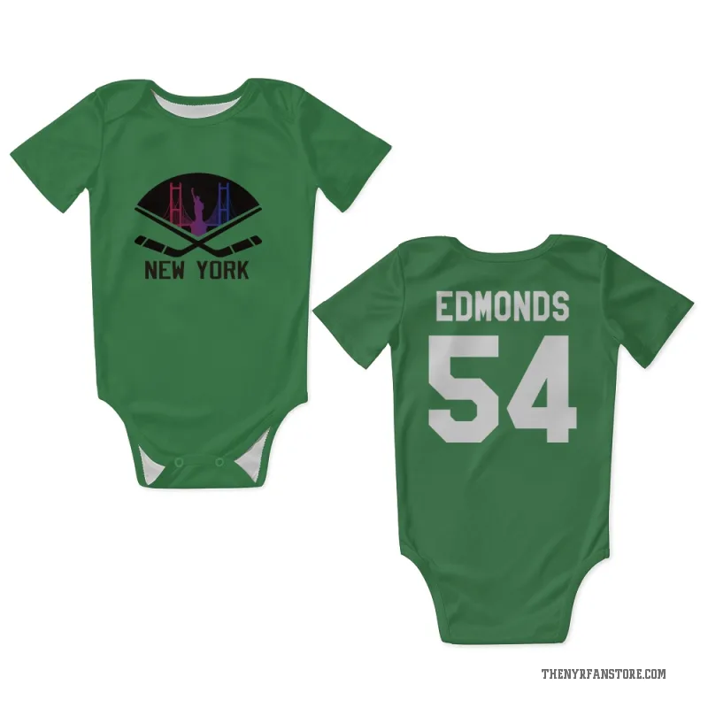 Lucas Edmonds  Green New York Rangers  Newborn & Infant Bodysuit