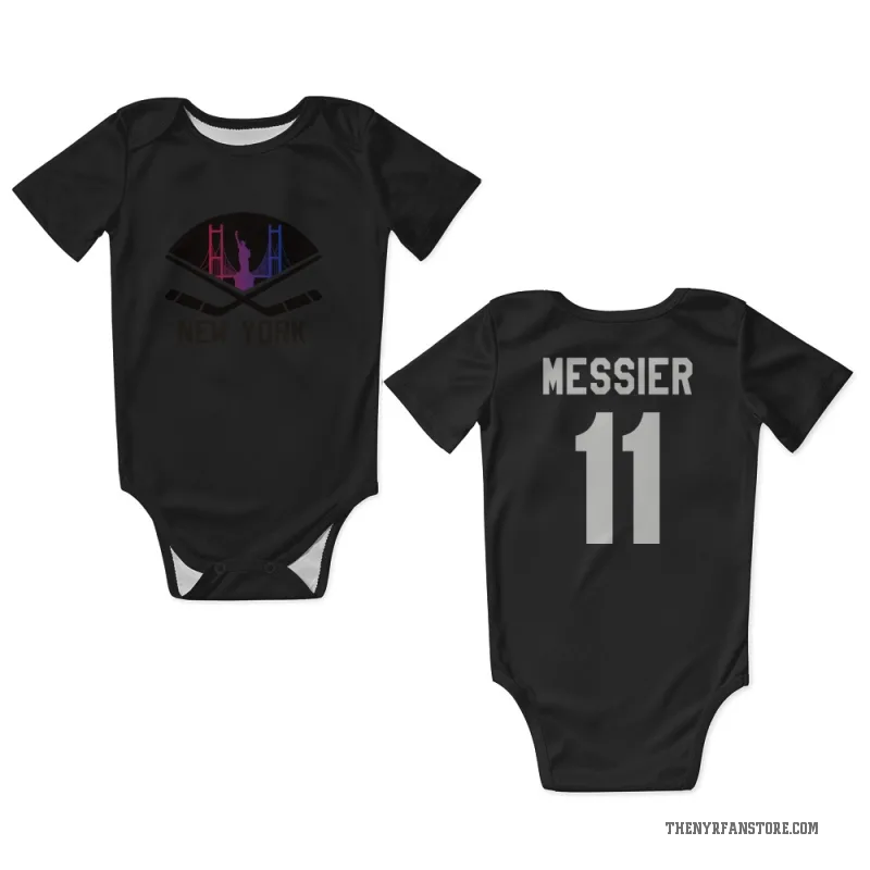 Mark Messier  Black New York Rangers  Newborn & Infant Bodysuit