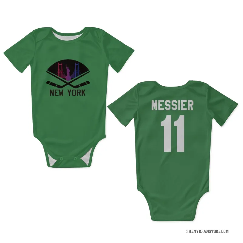 Mark Messier  Green New York Rangers  Newborn & Infant Bodysuit