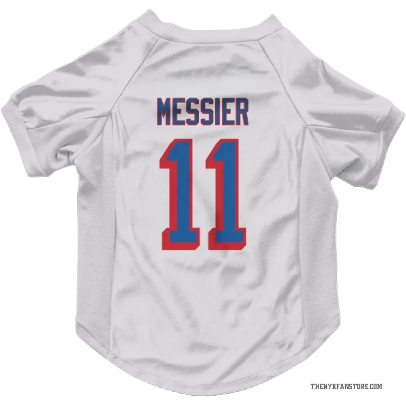Mark Messier  White New York Rangers  Cat & Dog Pet Jersey