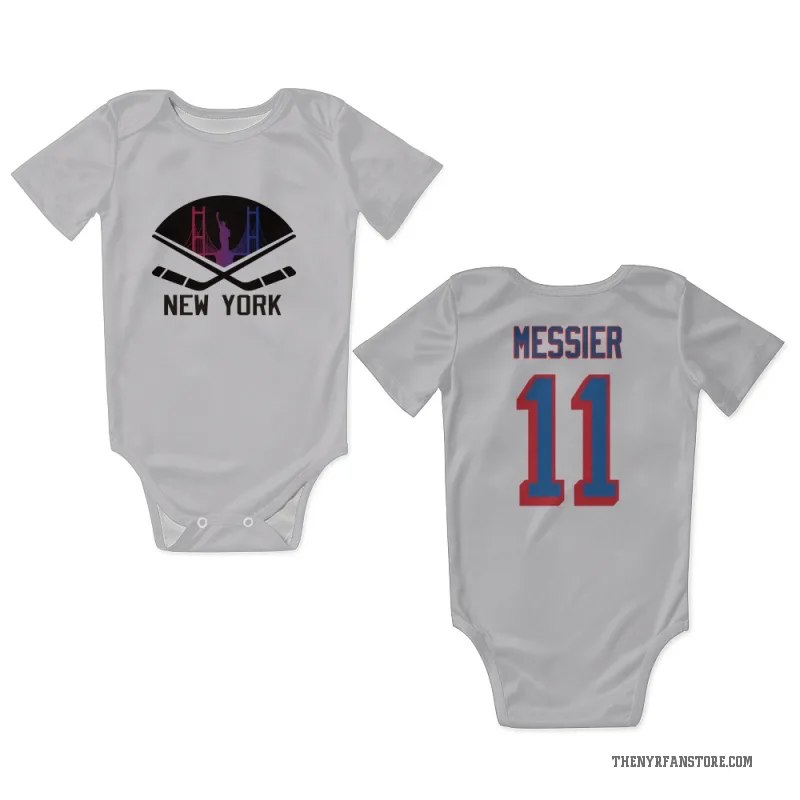 Mark Messier  White New York Rangers  Newborn & Infant Bodysuit