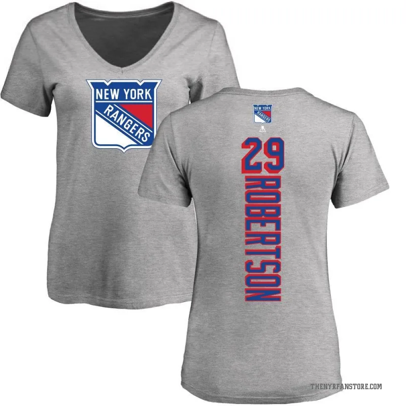 Matthew Robertson Women's Ash New York Rangers Backer T-Shirt -
