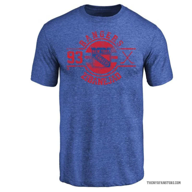 Mika Zibanejad Men's Royal New York Rangers Insignia T-Shirt -