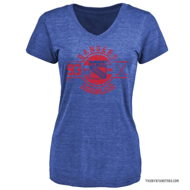 Mika Zibanejad Women's Royal New York Rangers Insignia T-Shirt -