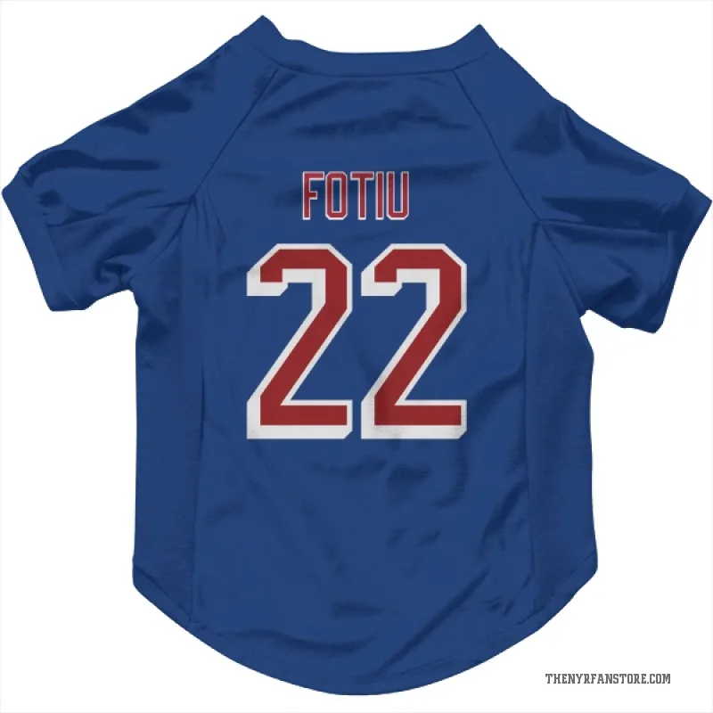 Nick Fotiu  Blue New York Rangers  Cat & Dog Pet Jersey